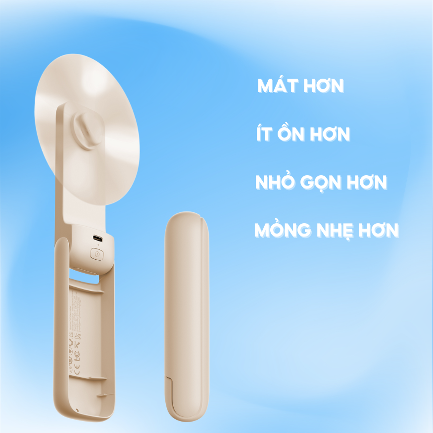 Mô tả Quạt Mini Cầm Tay Gấp Gọn BUMAS B3 - Tự Động Ngắt Khi Chạm Vào - Bảo Hành 6 Tháng Miễn Phí - 2