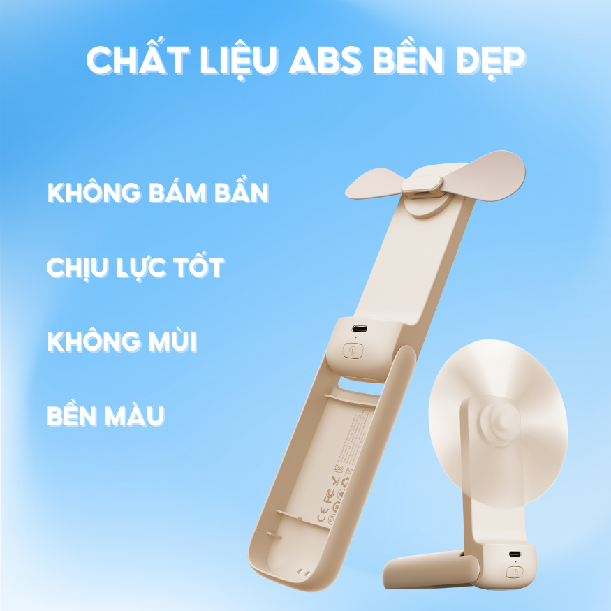 Mô tả Quạt Mini Cầm Tay Gấp Gọn BUMAS B3 - Tự Động Ngắt Khi Chạm Vào - Bảo Hành 6 Tháng Miễn Phí - 5