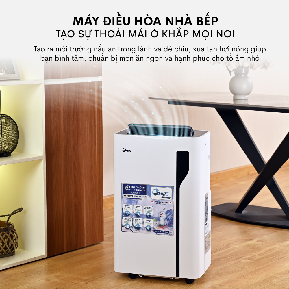 Mô tả Máy điều hòa di động thông minh FujiE MPAC14 công suất 14000BTU Bảng điều khiển điện tử cảm ứng - 5