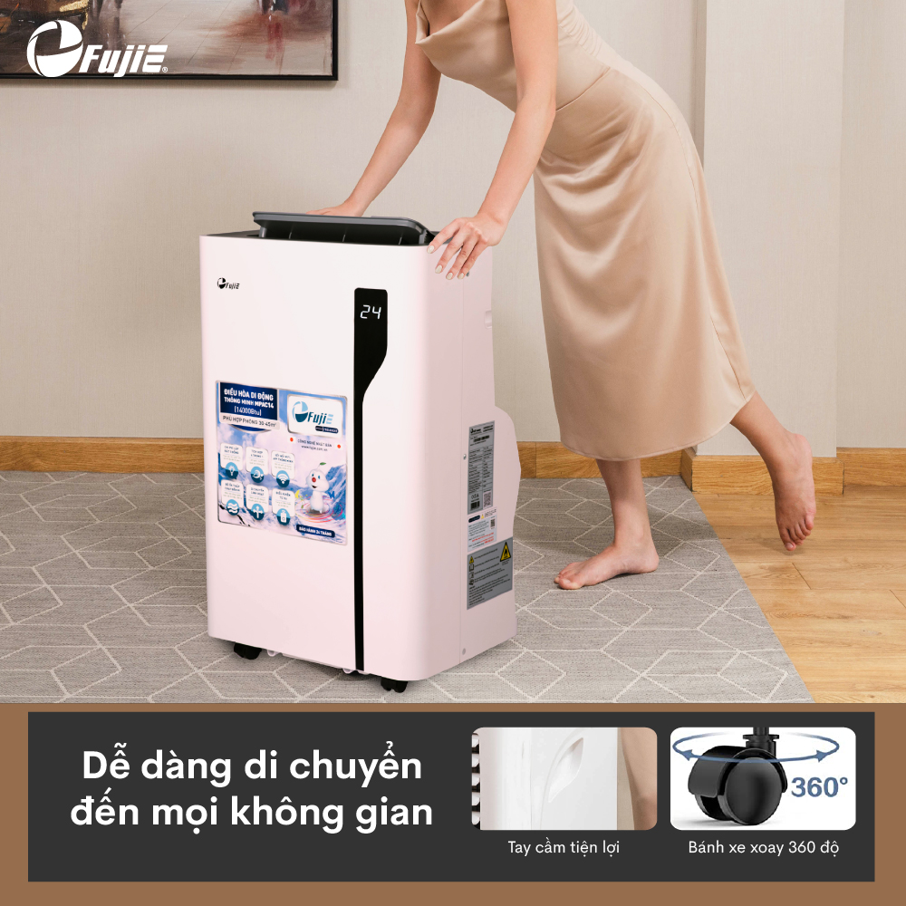 Mô tả Máy điều hòa di động thông minh FujiE MPAC14 công suất 14000BTU Bảng điều khiển điện tử cảm ứng - 7