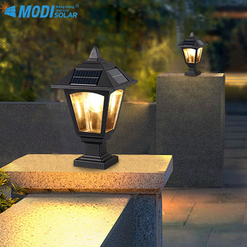 Mô tả Đèn Trụ Cổng Năng Lượng Mặt Trời MODI SOLAR, Đèn LED Hàng Rào Sân Vườn Ngoài Trời Chống Nước - 12
