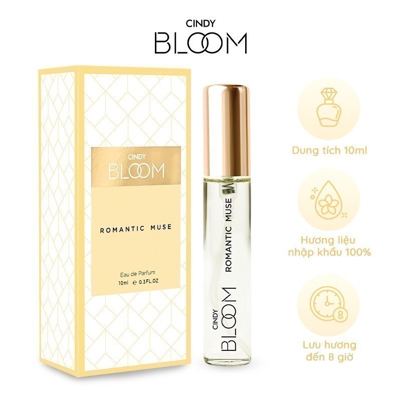 Mô tả Nước hoa nữ Cindy Bloom Romantic Muse hương quyến rũ lãng mạn 10ml - 2