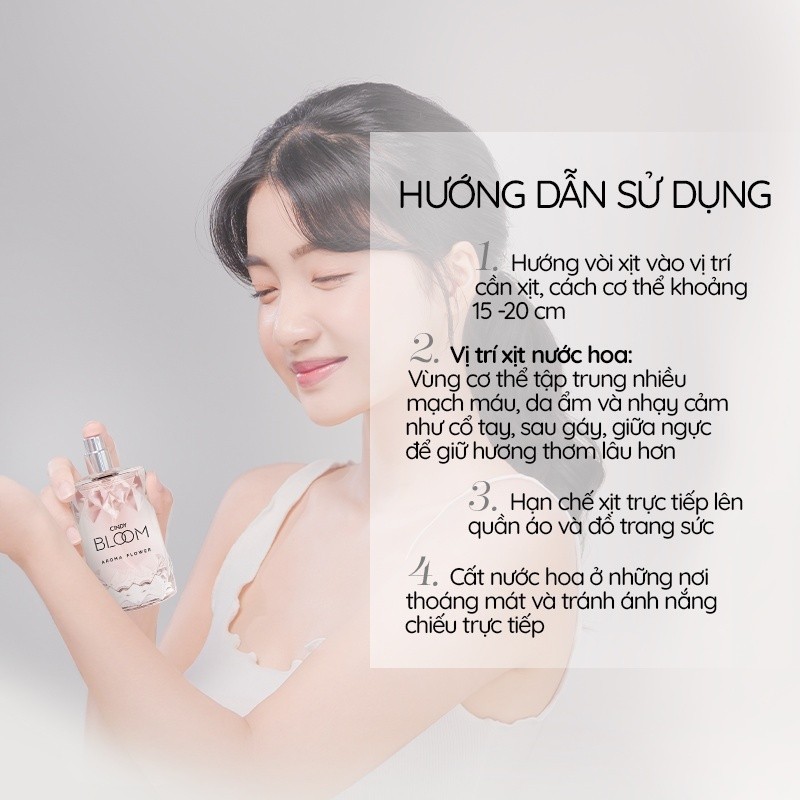 Mô tả Nước hoa nữ Cindy Bloom Romantic Muse hương quyến rũ lãng mạn 10ml - 3