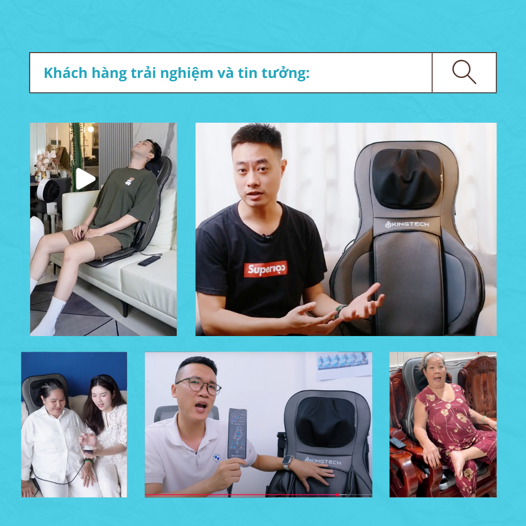 Mô tả Đệm Massage Toàn Thân KINGTECH KC-700 - Mát Xa 3D Chuyên Sâu Cho Lưng, Cổ Gáy - Quà Tặng Cho Bố Mẹ, Sếp, Khách Hàng - 10