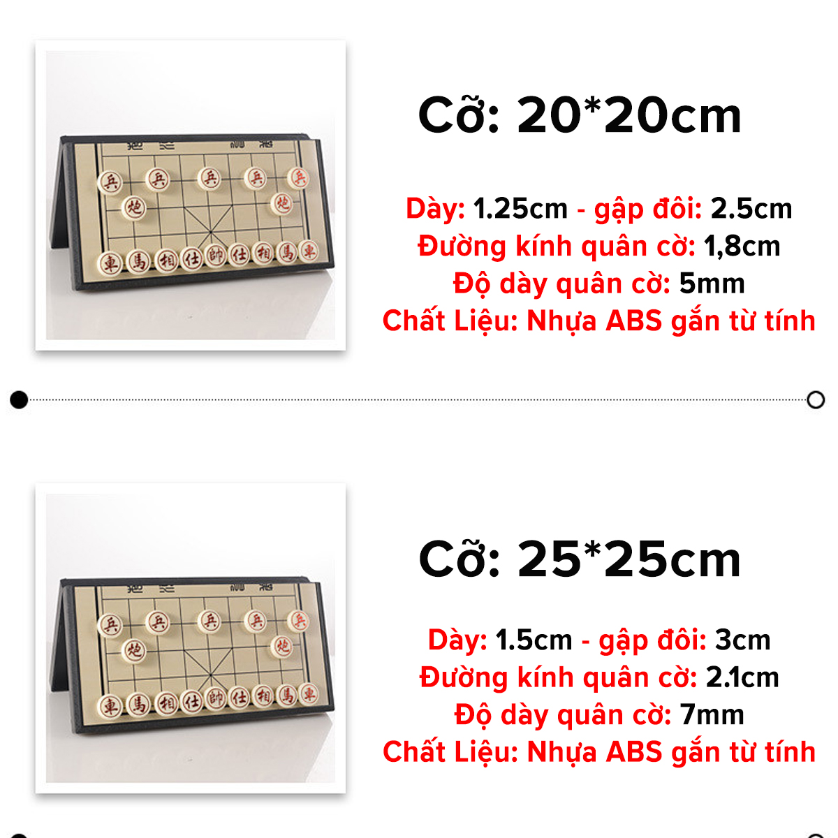 Mô tả Cờ Tướng Nam Châm Chọn Size + Cờ Tướng Gỗ Sồi VIP Quân Cờ To 4.8cm Có Hộp Đựng Quà Tặng Chính Hãng Amalife - 4
