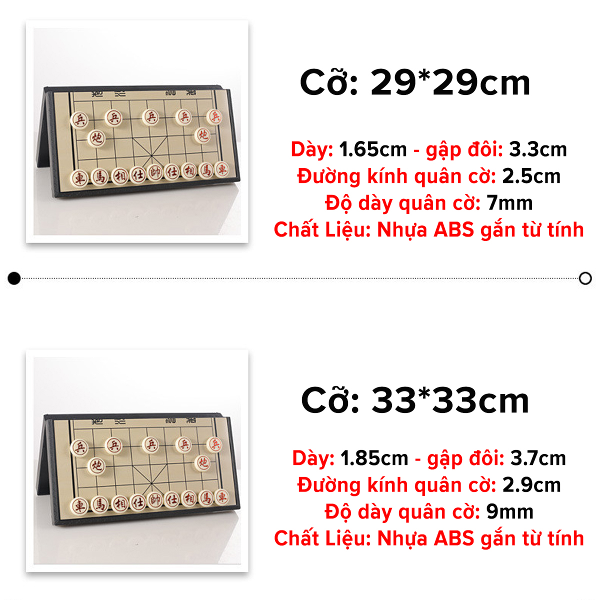 Mô tả Cờ Tướng Nam Châm Chọn Size + Cờ Tướng Gỗ Sồi VIP Quân Cờ To 4.8cm Có Hộp Đựng Quà Tặng Chính Hãng Amalife - 5