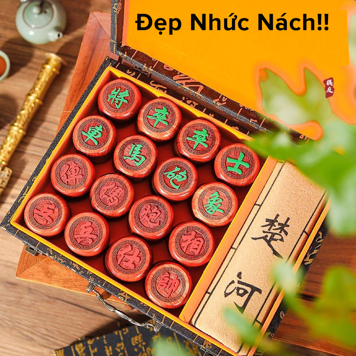 Mô tả Cờ Tướng Nam Châm Chọn Size + Cờ Tướng Gỗ Sồi VIP Quân Cờ To 4.8cm Có Hộp Đựng Quà Tặng Chính Hãng Amalife - 11