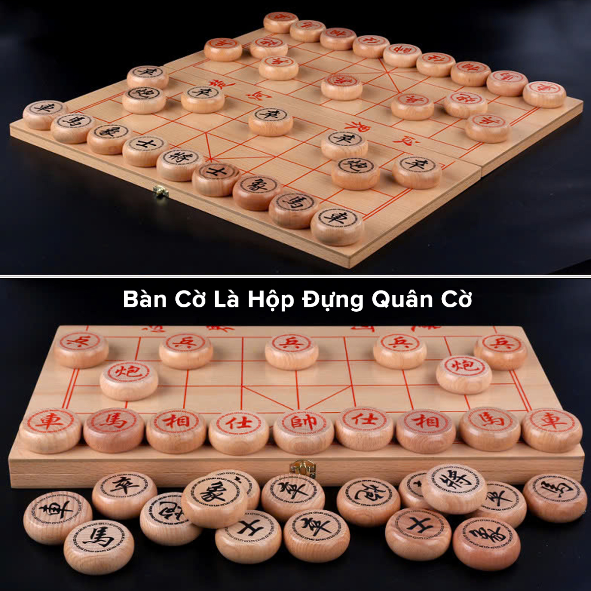 Mô tả Cờ Tướng Nam Châm Chọn Size + Cờ Tướng Gỗ Sồi VIP Quân Cờ To 4.8cm Có Hộp Đựng Quà Tặng Chính Hãng Amalife - 12