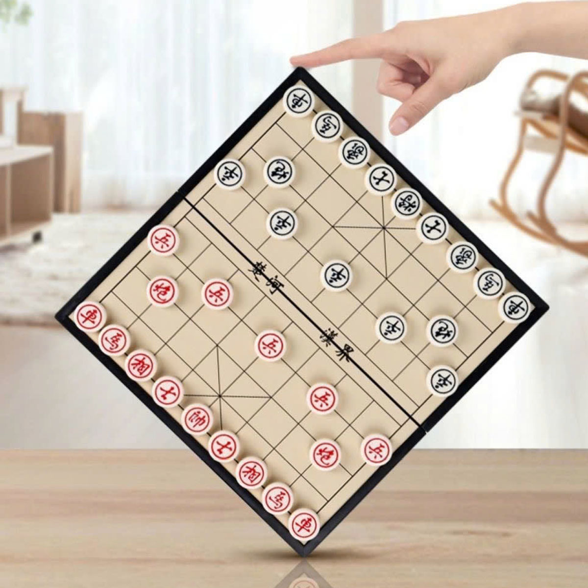 Mô tả Bộ Cờ Tướng Gỗ Bản Lớn 40*35cm Bàn Cờ Tướng Kiêm Hộp Đựng Cờ + Cờ Tướng Nam Châm Nhiều Size Hãng Amalife - 10