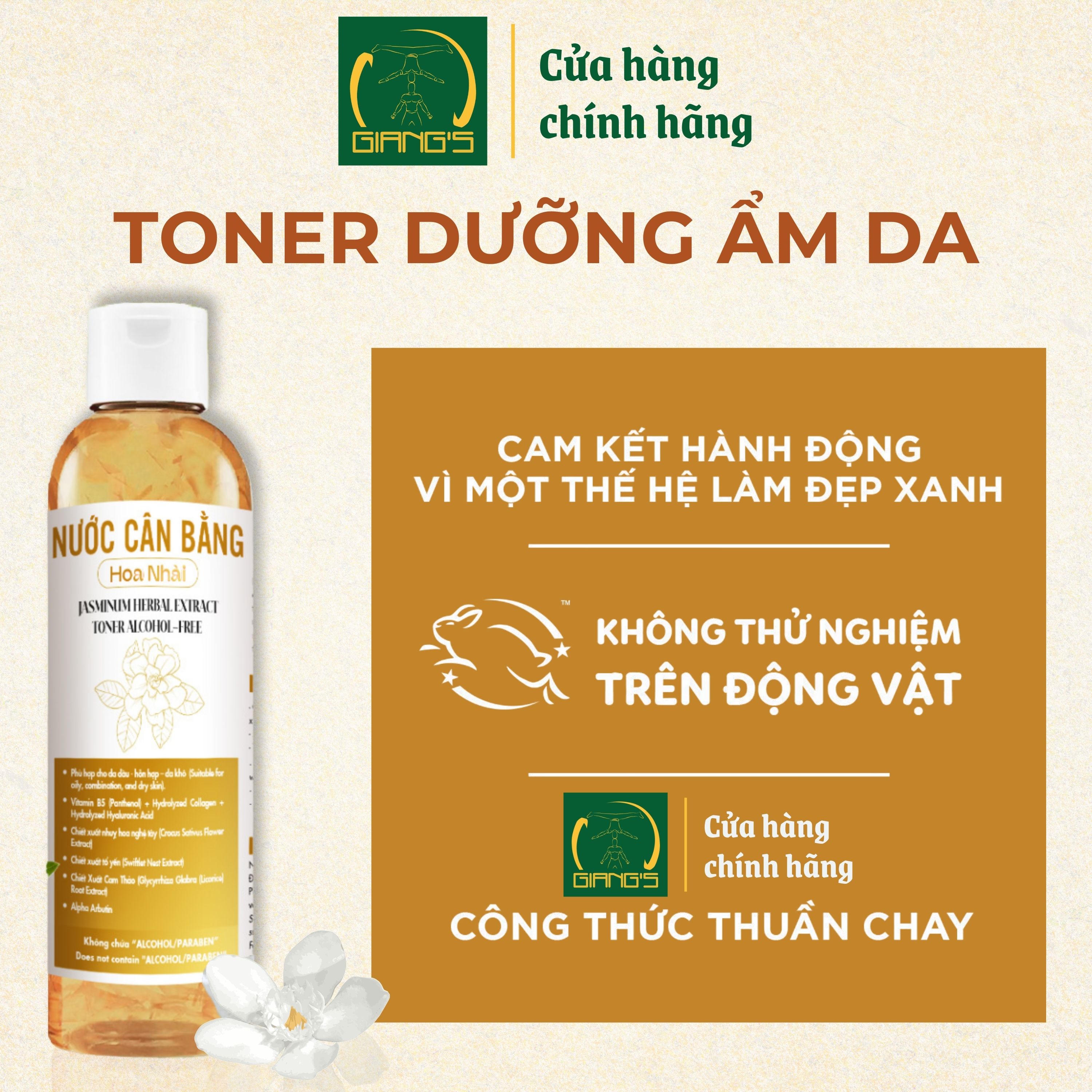 Mô tả Nước cân bằng (toner) giàu khoáng dành cho da hỗ hợp JASMINUM HERBAL EXTRACT TONER ALCOHOL-FREE 200ml - Giang's - 3