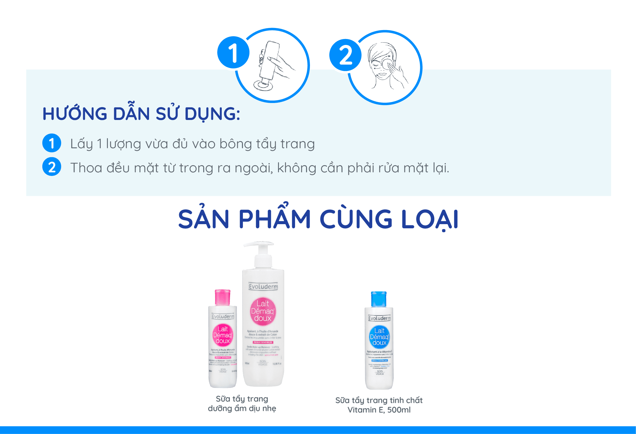 Mô tả Sữa tẩy trang rửa mặt Evoluderm bổ sung Vitamin E giúp dưỡng ẩm và làm tươi trẻ làn da 500ml - 4