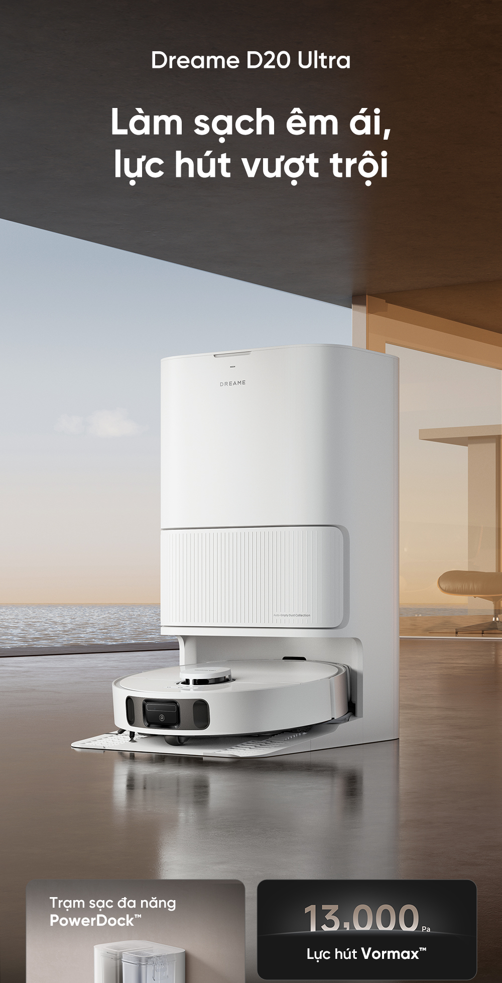 Mô tả Robot hút bụi lau sàn Dreame D20 Ultra - Bản Quốc Tế - Bảo Hành 24 Tháng - 1