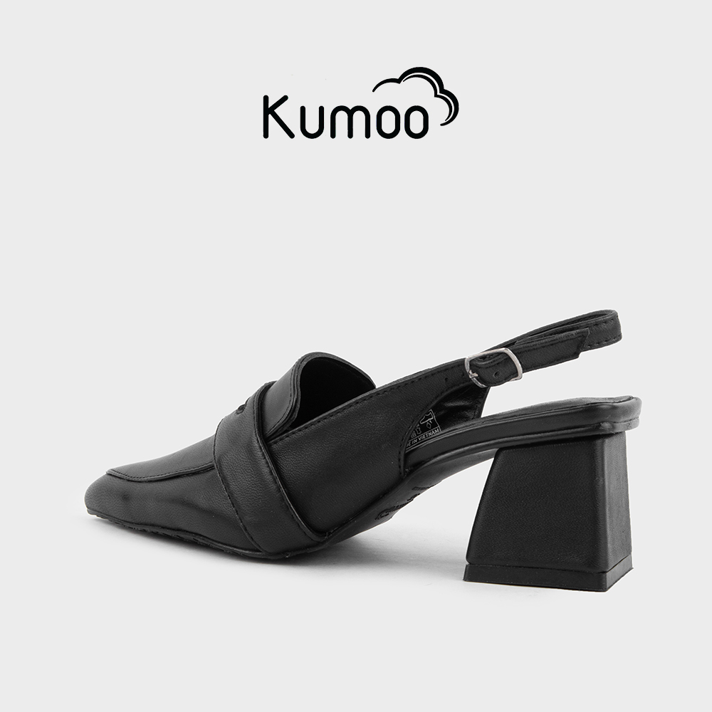 Mô tả Giày Cao Gót Kumoo Kuro Mzu GCG-KUMO-025-A Màu Đen Mũi Nhọn Gót Vuông Phong Cách Công Sở Điển Hình - 2