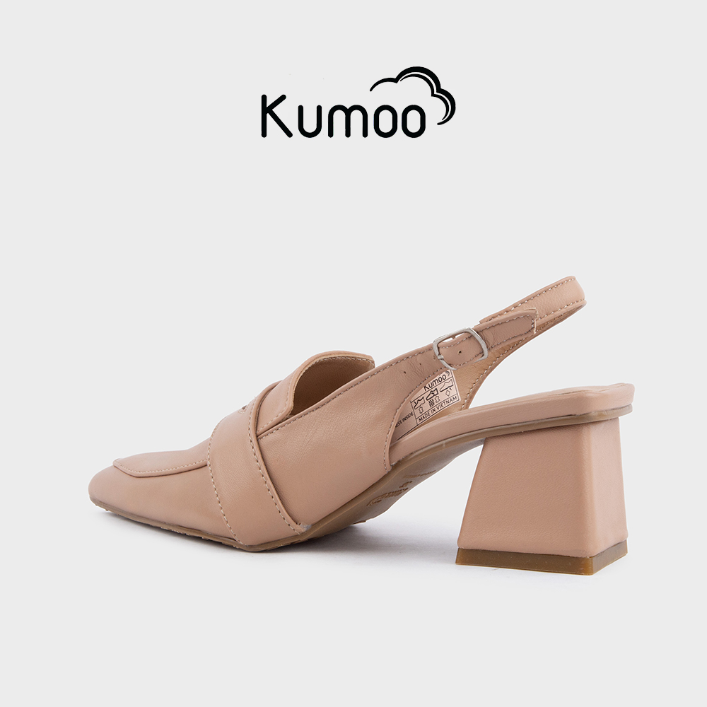 Mô tả Giày Cao Gót Kumoo Kuro Mzu GCG-KUMO-025-B Màu Be Mũi Nhọn Gót Vuông Phong Cách Công Sở Điển Hình - 2