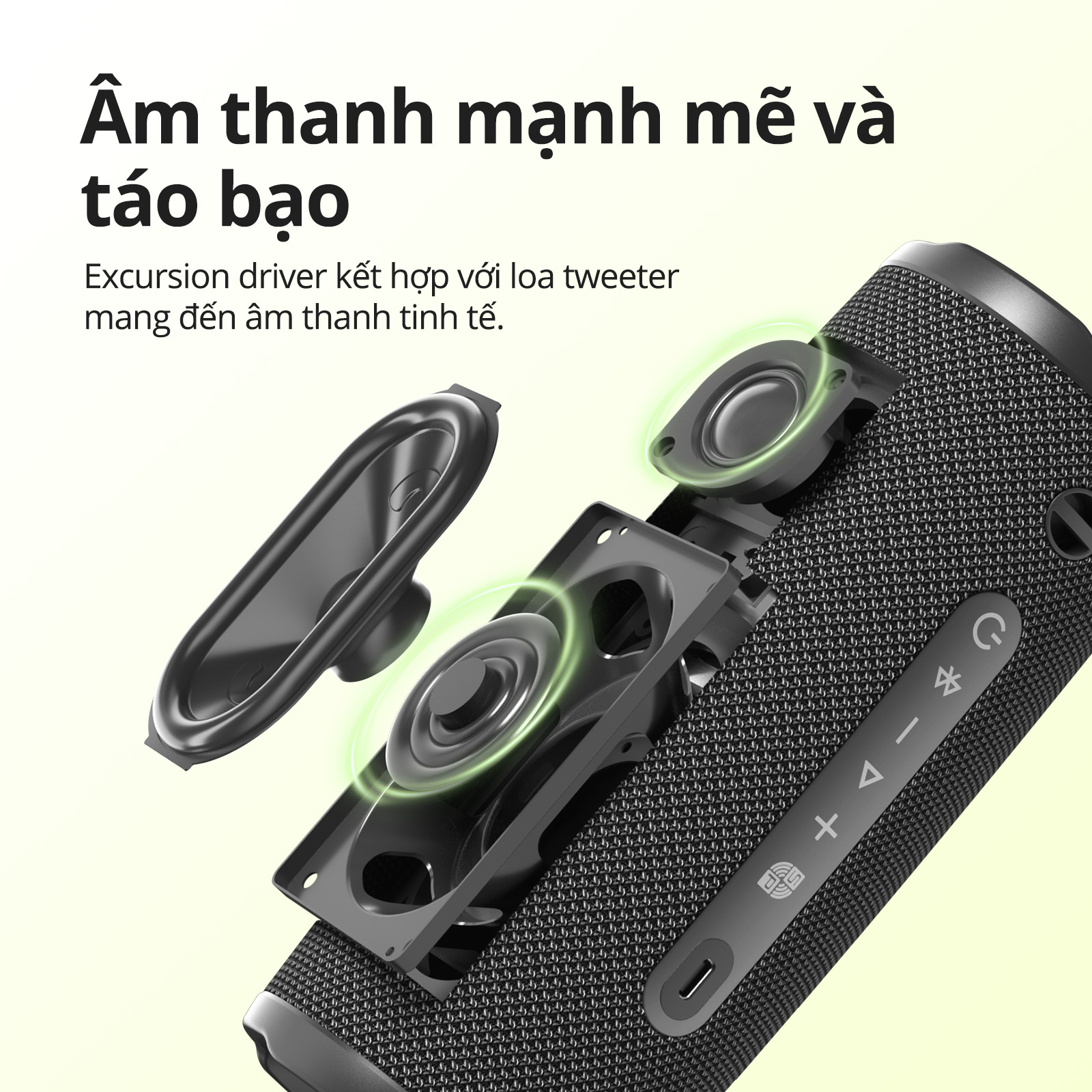 Mô tả Loa Bluetooth Tronsmart Mirtune C3 Plus V5.3 | Công Suất 30W | Công nghệ SoundPulse | Playtime tới 18h | BH 12 thán - 2