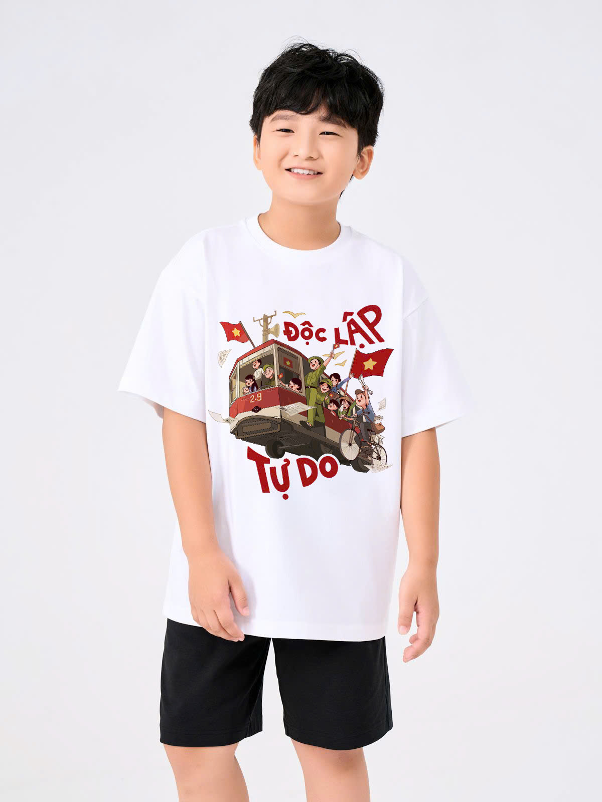 Mô tả Áo thun Việt Nam cho bé BabyloveGO áo phông cho bé mừng lễ 30-4 chất thun cotton mềm mịn thoáng mát - 1