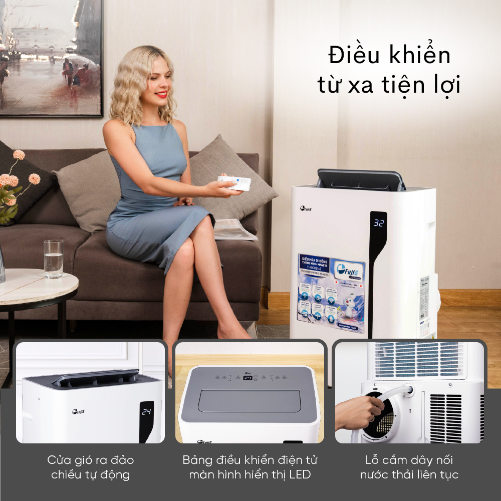 Mô tả Máy điều hòa di động thông minh FujiE MPAC14 công suất 14000BTU Bảng điều khiển điện tử cảm ứng - 9