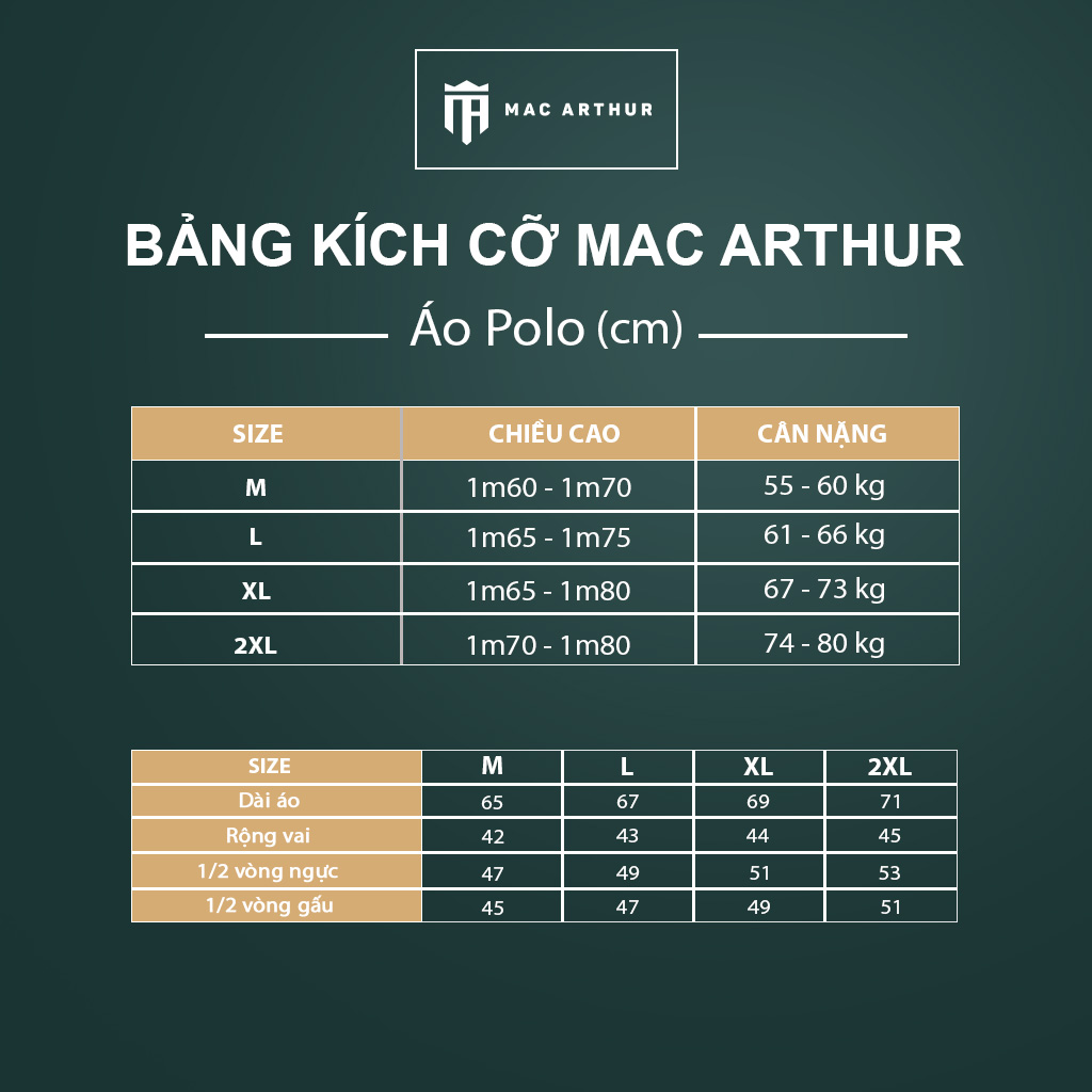 Mô tả Áo Polo Nam MAC ARTHUR Vải Cotton Co Giãn Thoáng Khí Nam Tính, Trẻ Trung, Thanh Lịch Có Cổ Ngắn Tay - 3