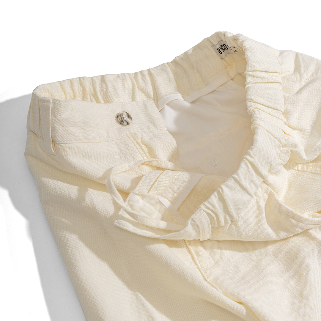 Mô tả Quần Dài Nam Cao Cấp Linen Form Ống Đứng Màu Kem 2025 By Cotton - 7