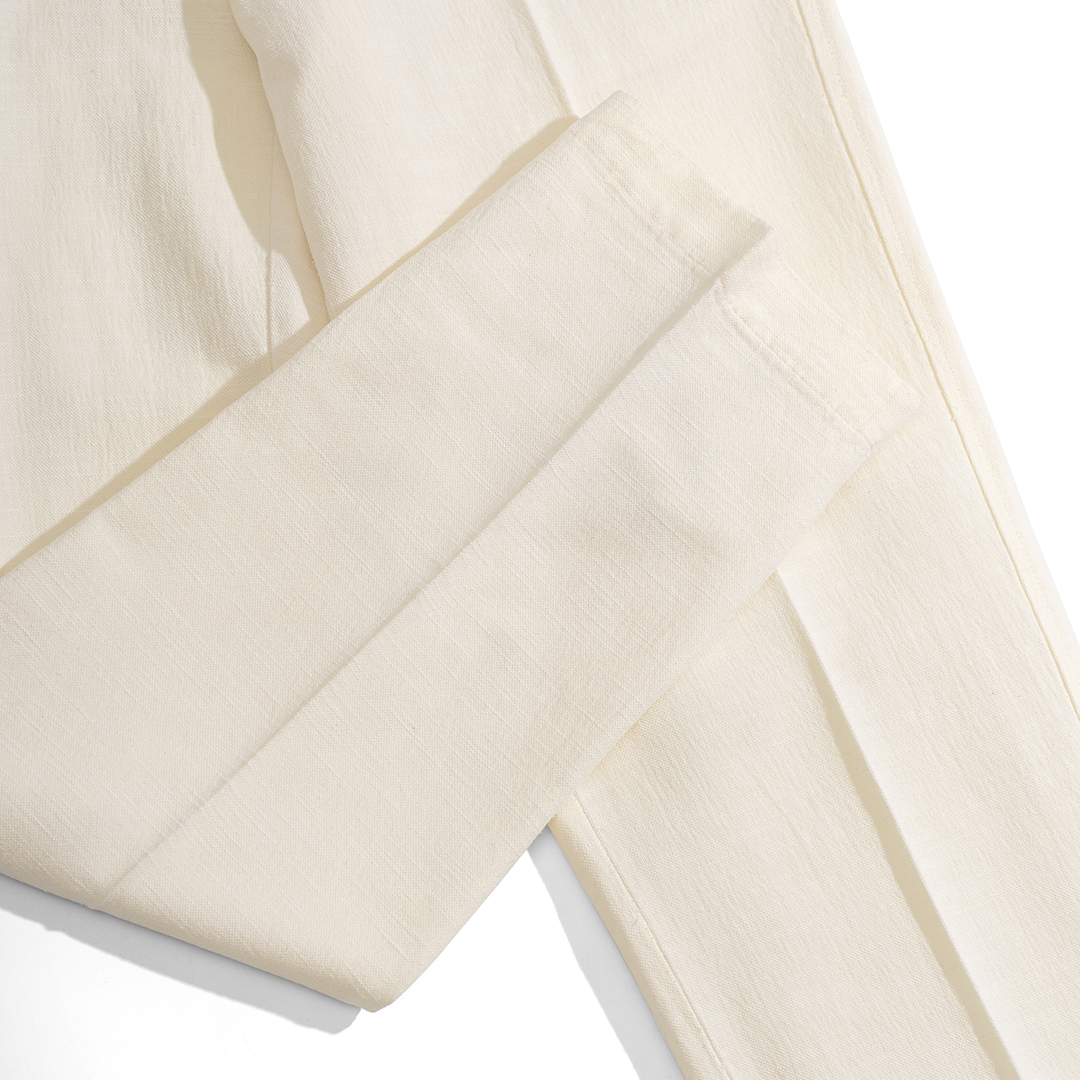 Mô tả Quần Dài Nam Cao Cấp Linen Form Ống Đứng Màu Kem 2025 By Cotton - 9