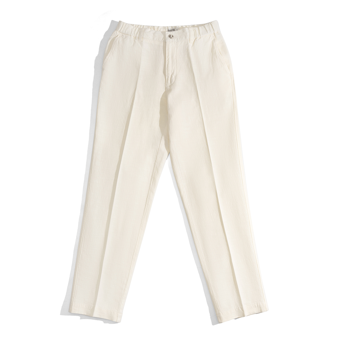Mô tả Quần Dài Nam Cao Cấp Linen Form Ống Đứng Màu Kem 2025 By Cotton - 3