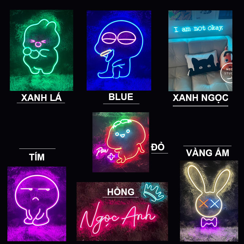 🔥 ĐÈN Chữ Led Neon Theo Yêu Cầu decor phòng ngủ chill, đèn Tên dán ...