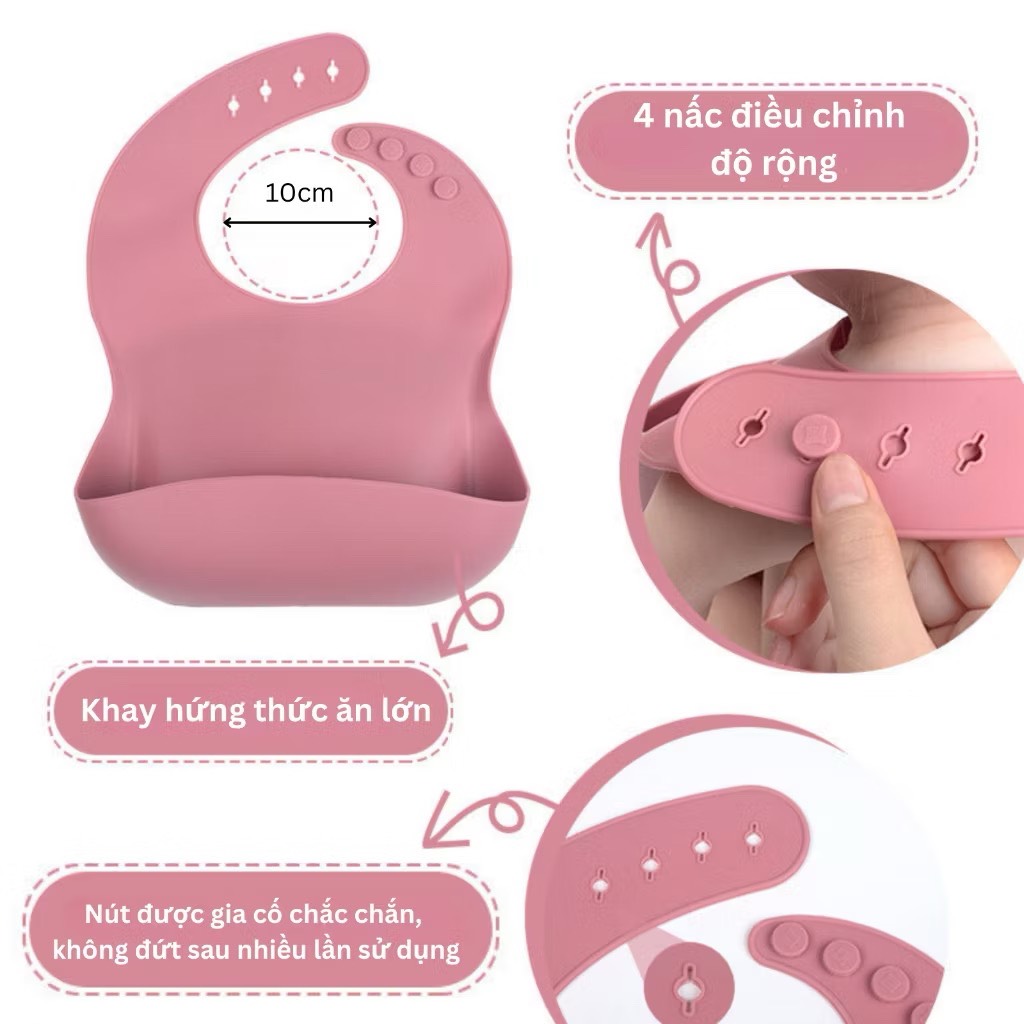 Mô tả Bộ ăn dặm cho bé Silicon Thực Phẩm,Combo Khay,Bát ,Yếm,Thìa,Cốc ăn dặm cho bé ăn dặm 6 tháng  đến 3T - 3
