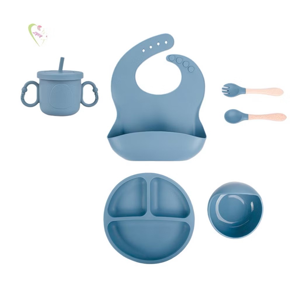 Mô tả Bộ ăn dặm cho bé Silicon Thực Phẩm,Combo Khay,Bát ,Yếm,Thìa,Cốc ăn dặm cho bé ăn dặm 6 tháng  đến 3T - 11
