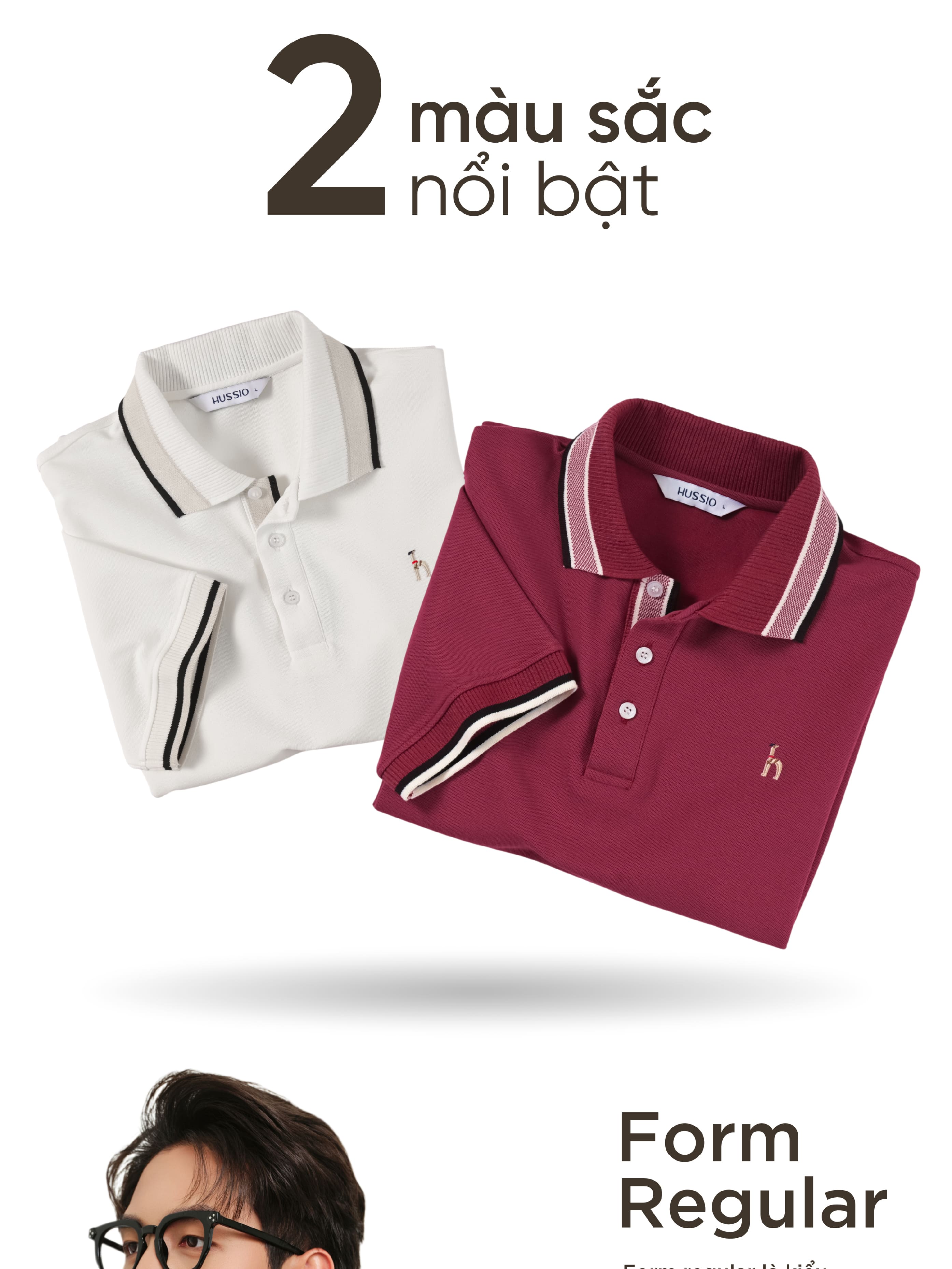 Mô tả Áo polo nam TITANIUM vải cotton pique 4.0 mềm mịn, co dãn tốt, thoáng mát, sang trọng - HUSSIO - 3