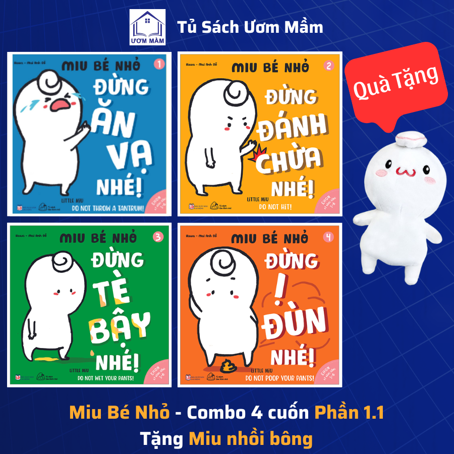 Mô tả Sách Ehon Miu Bé Nhỏ - Phần 1 - Tặng Miu nhồi bông xinh xắn - Song Ngữ Anh - Việt (1-6 tuổi) - 2