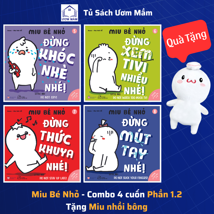 Mô tả Sách Ehon Miu Bé Nhỏ - Phần 1 - Tặng Miu nhồi bông xinh xắn - Song Ngữ Anh - Việt (1-6 tuổi) - 3