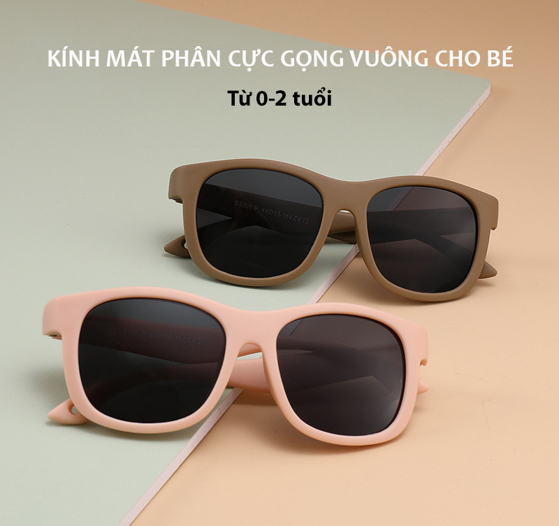 Mô tả Kính Mát Chống UV Tròng Phân Cực Cho Bé Từ 0-2 Tuổi Kèm Dây Chống Tuột Gọng Đàn Hồi Tốt An Toàn Thời Trang AK136 - 2