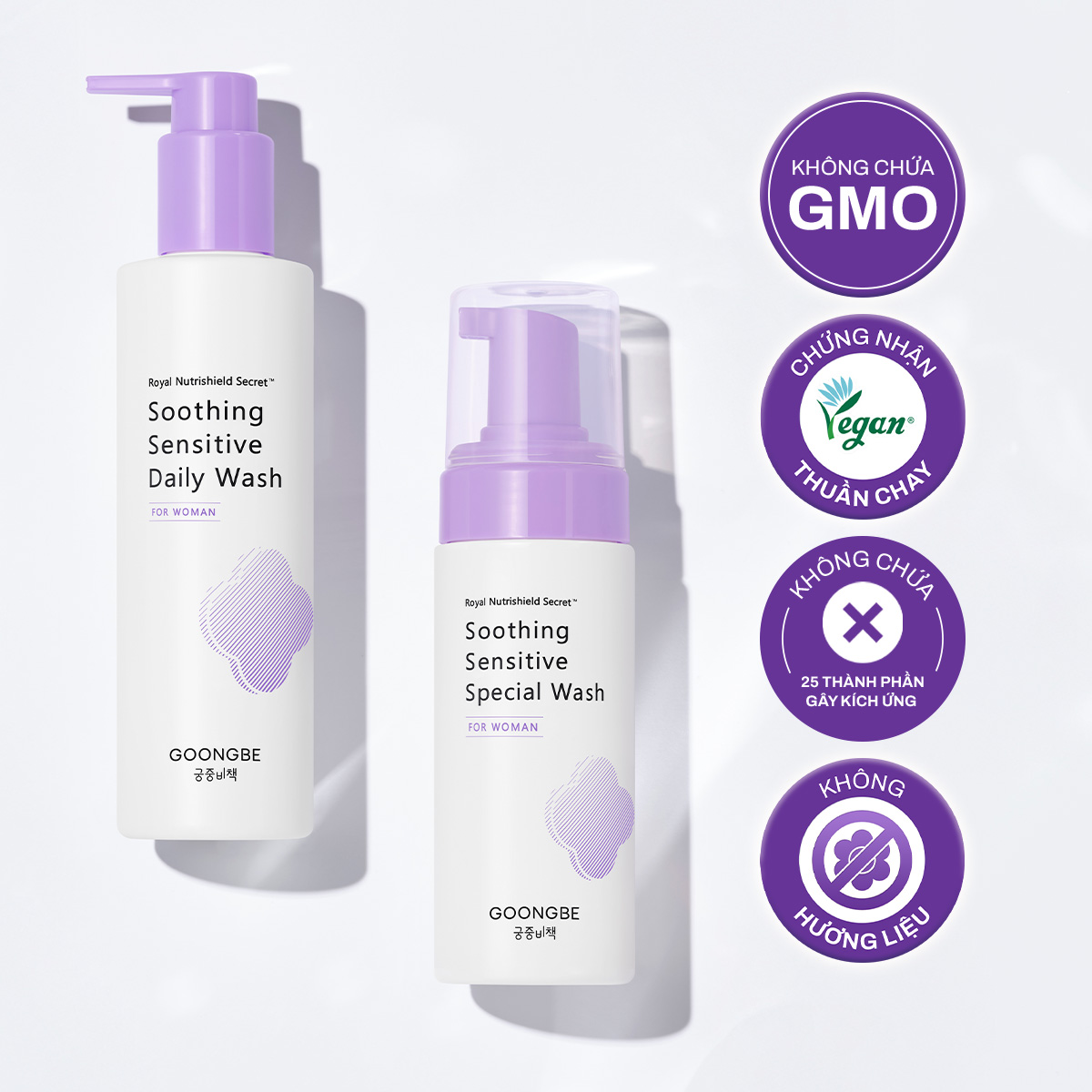 Mô tả Dung Dịch Vệ Sinh Thuần Chay GOONGBE Soothing Sensitive Daily/Special Wash - 4