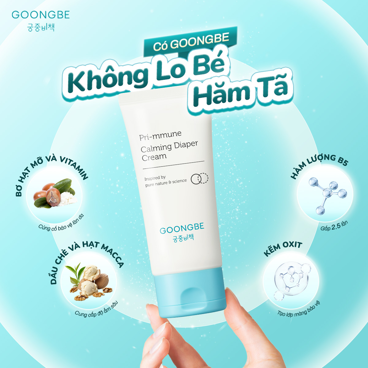 Mô tả Kem Chống Hăm Cho Bé GOONGBE Pri-mmune Calming Diaper Cream 80ml - 5