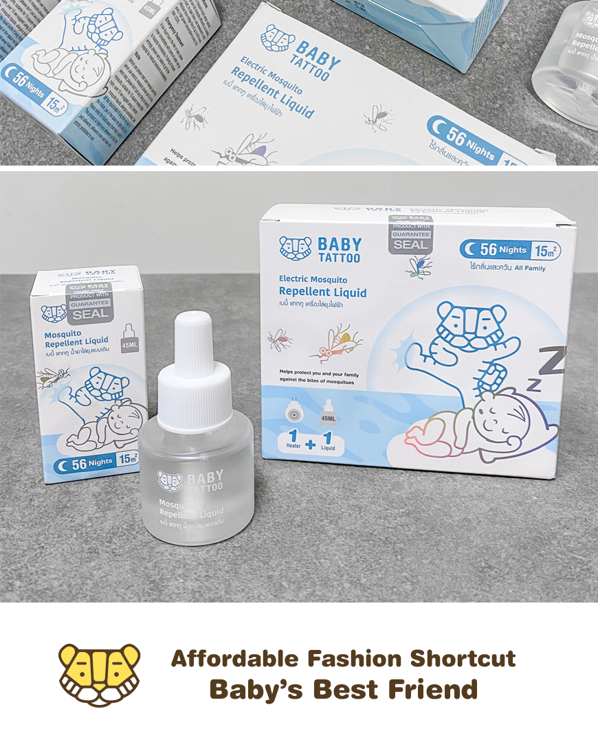 Mô tả BABY TATTOO Combo Máy Xông Và Tinh Dầu Đuổi Muỗi Không Mù Không khói - 3