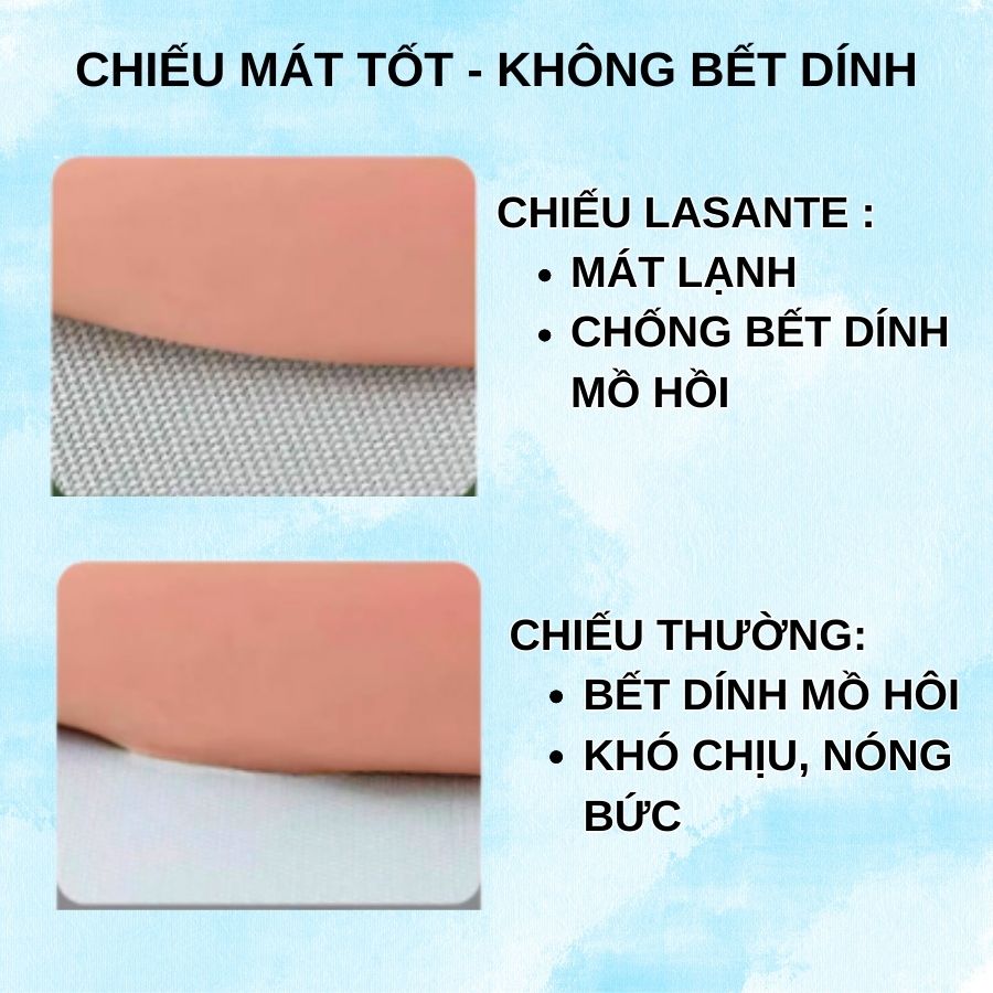 Mô tả Chiếu Mây Điều Hòa Băng Lạnh Chính Hãng Lasante Chun Bọc Đệm , 4 Lớp Mát, Thông Thoáng Cho Mùa Hè - 4
