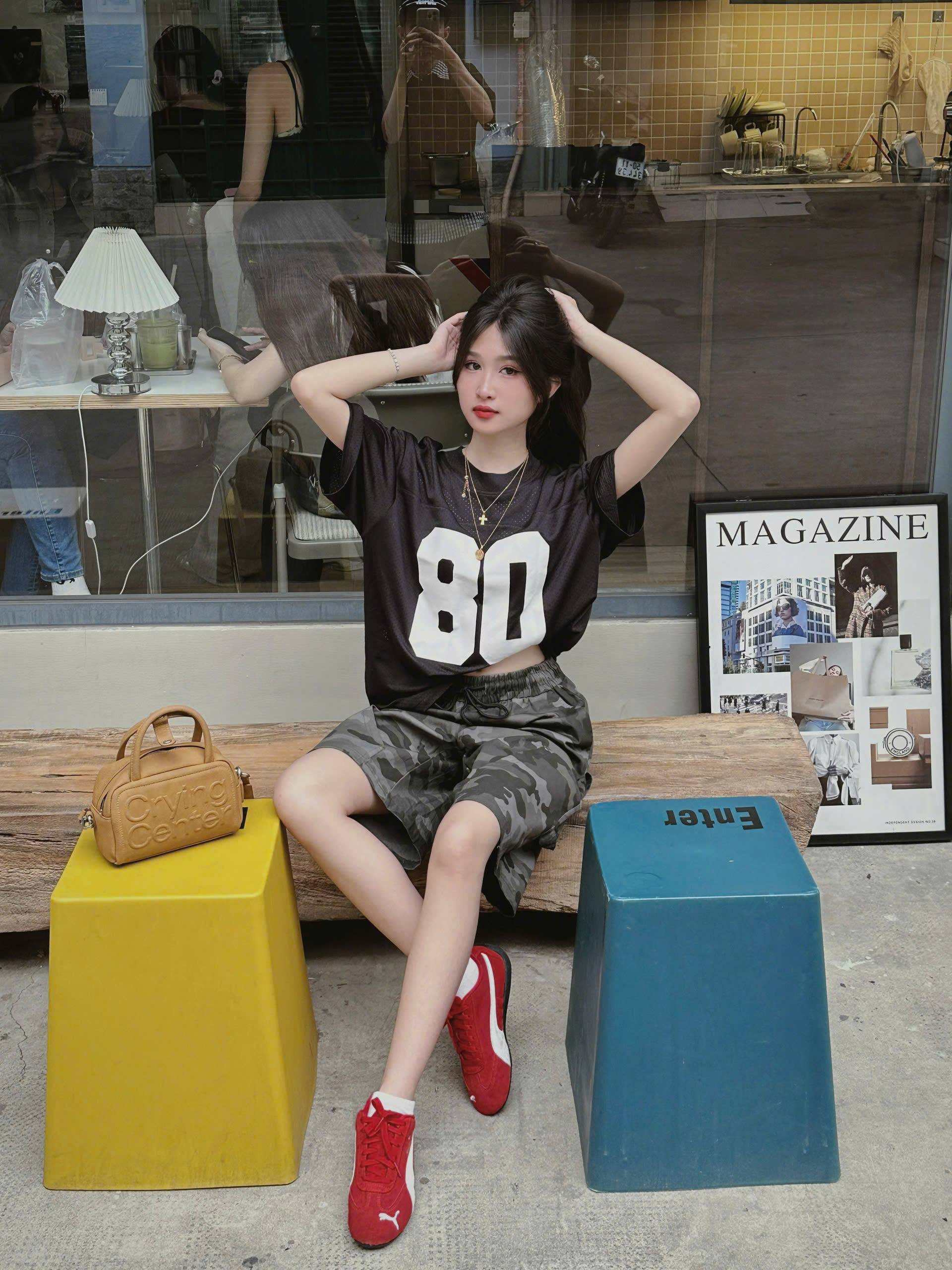Mô tả Quần short Lửng nam phom rộng ILUM họa tiết camo CAPMAN CLUB, quần lửng nam cá tính, trẻ trung - 11