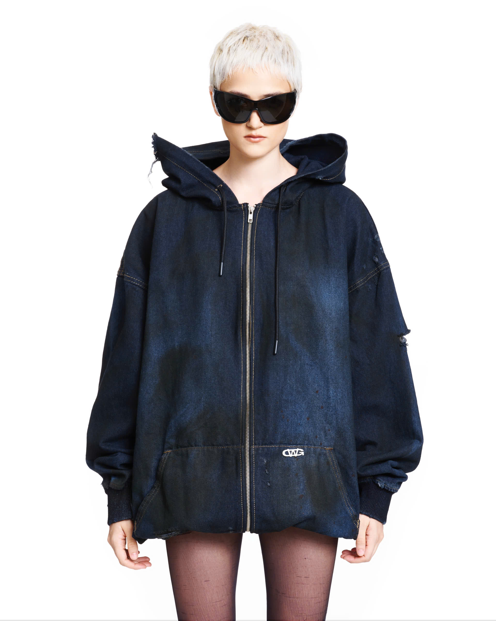 Mô tả TRASH FULLZIP HOODIE V.2 / BASALT / GAMBLE WORLDWIDE - 1