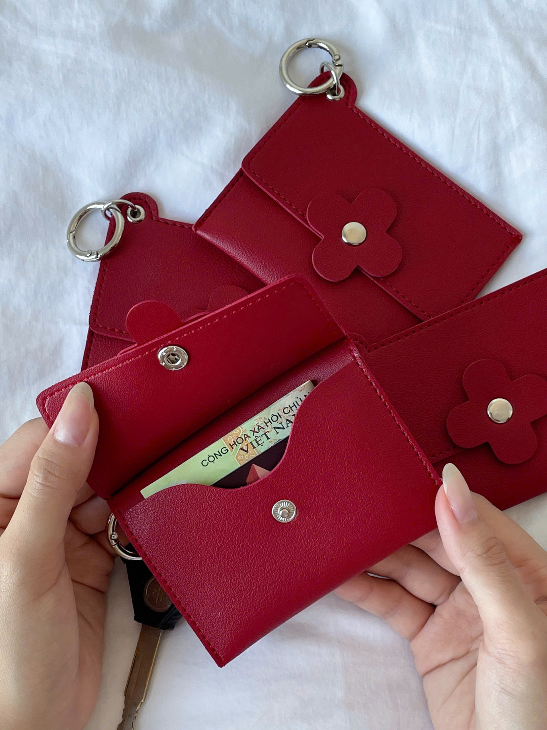 Mô tả Ví mini Vuông Shop®️ Hoa 4 cánh - 5
