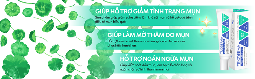 Mô tả Kem giảm mụn Trioderma ngăn ngừa mụn, hỗ trợ đẩy mụn ẩn và làm dịu da tuýp 15g - 2
