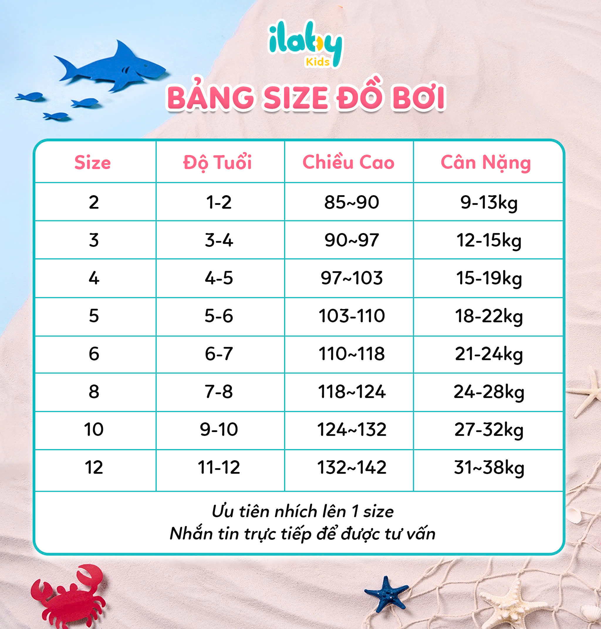Mô tả Bộ đồ bơi cộc bé gái ILABY bộ bơi liền So Sweet chất liệu thun lạnh chống nước size đại từ 9-38kg [3147] - 2