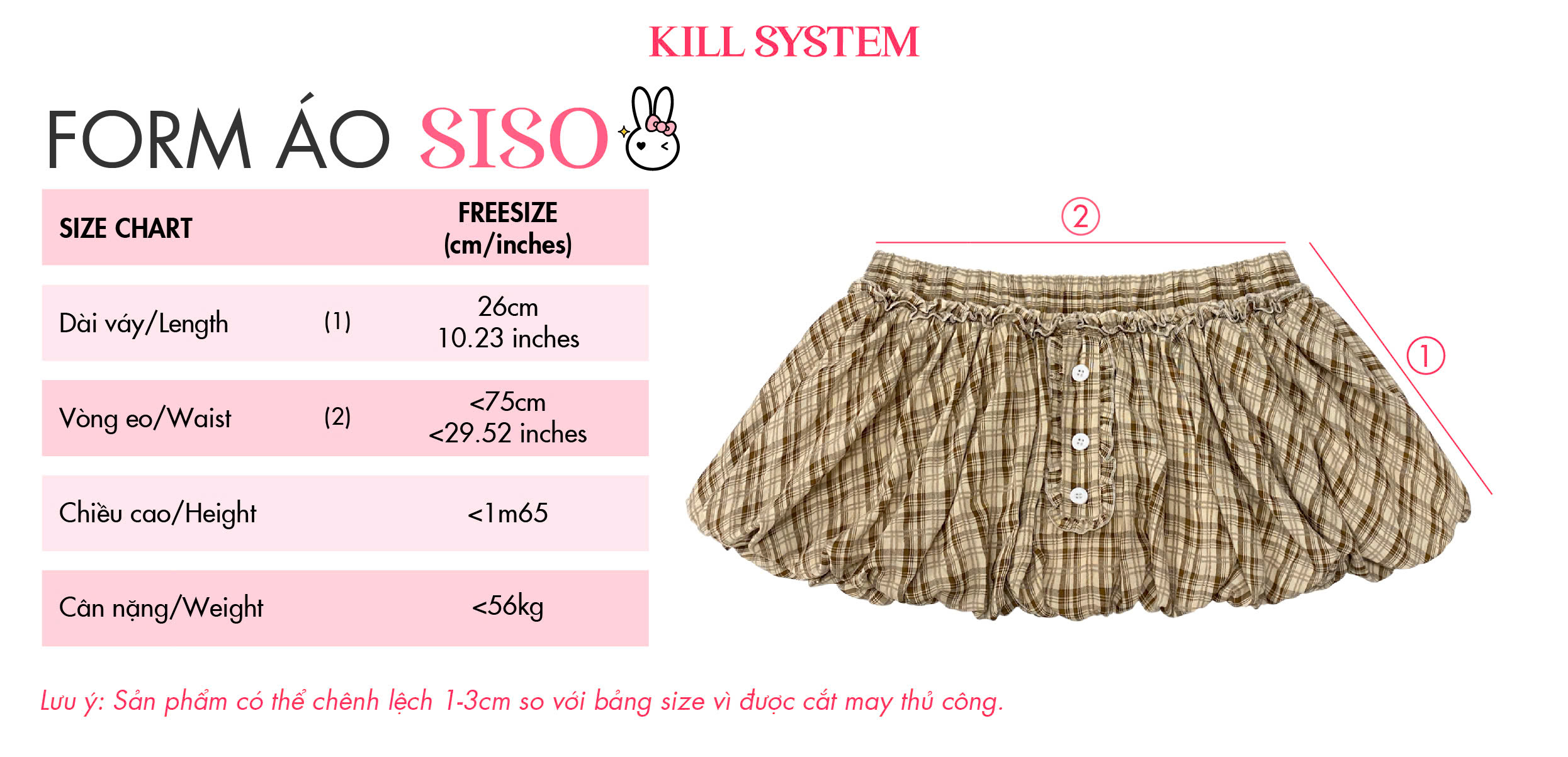 Mô tả Chân váy bí sọc caro cạp thấp SISO chân váy bí ngô - 𝐊𝐈𝐋𝐋 𝐒𝐘𝐒𝐓𝐄𝐌 - 1