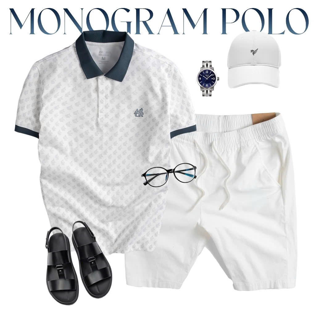 Mô tả Áo polo nam TORANO MONOGRAM POLO in tràn họa tiết, chất thoáng khí, thoải mái, thanh lịch, sang trọng GSTP051 - 3