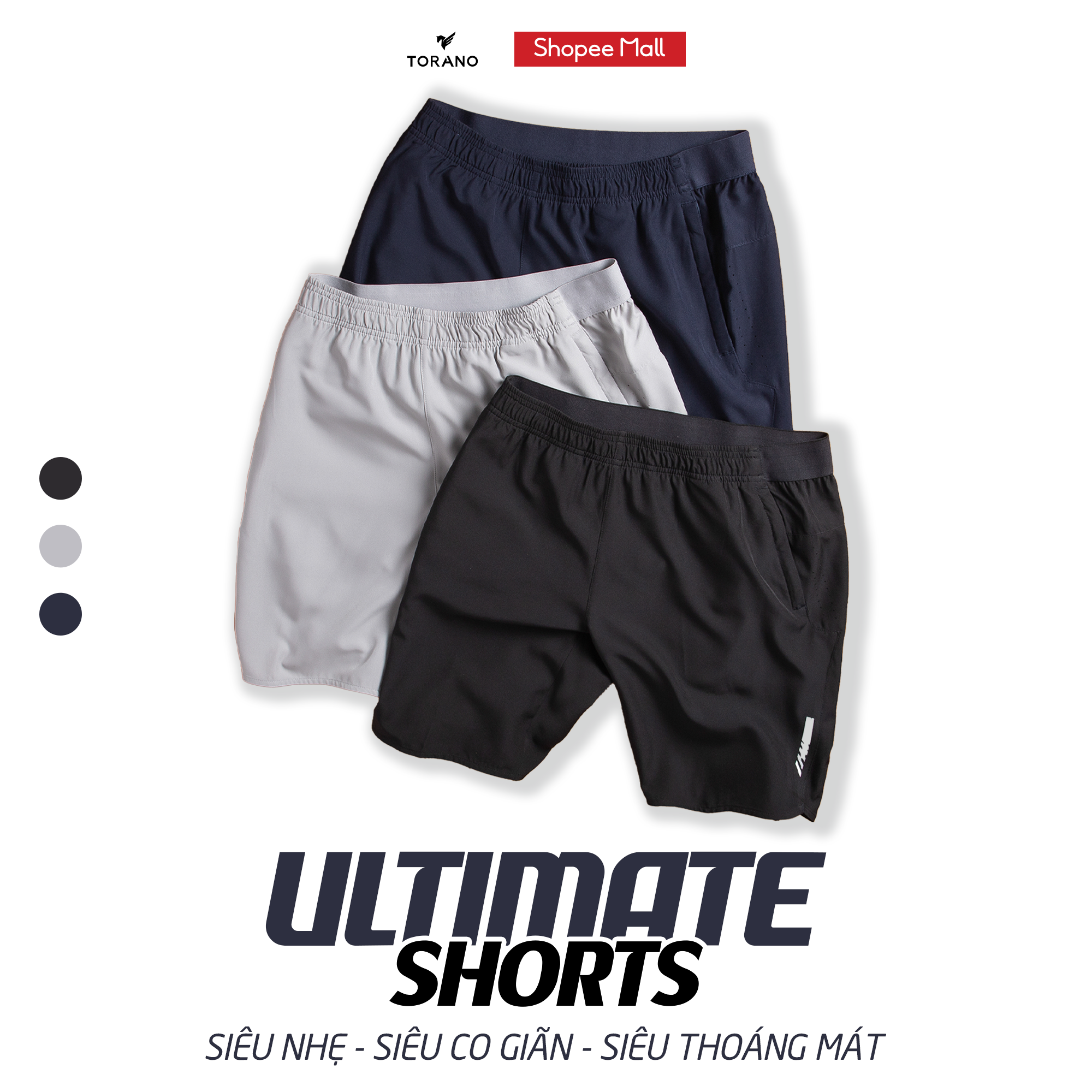 Quần Short Nam TORANO ULTIMATE SHORTS Đen