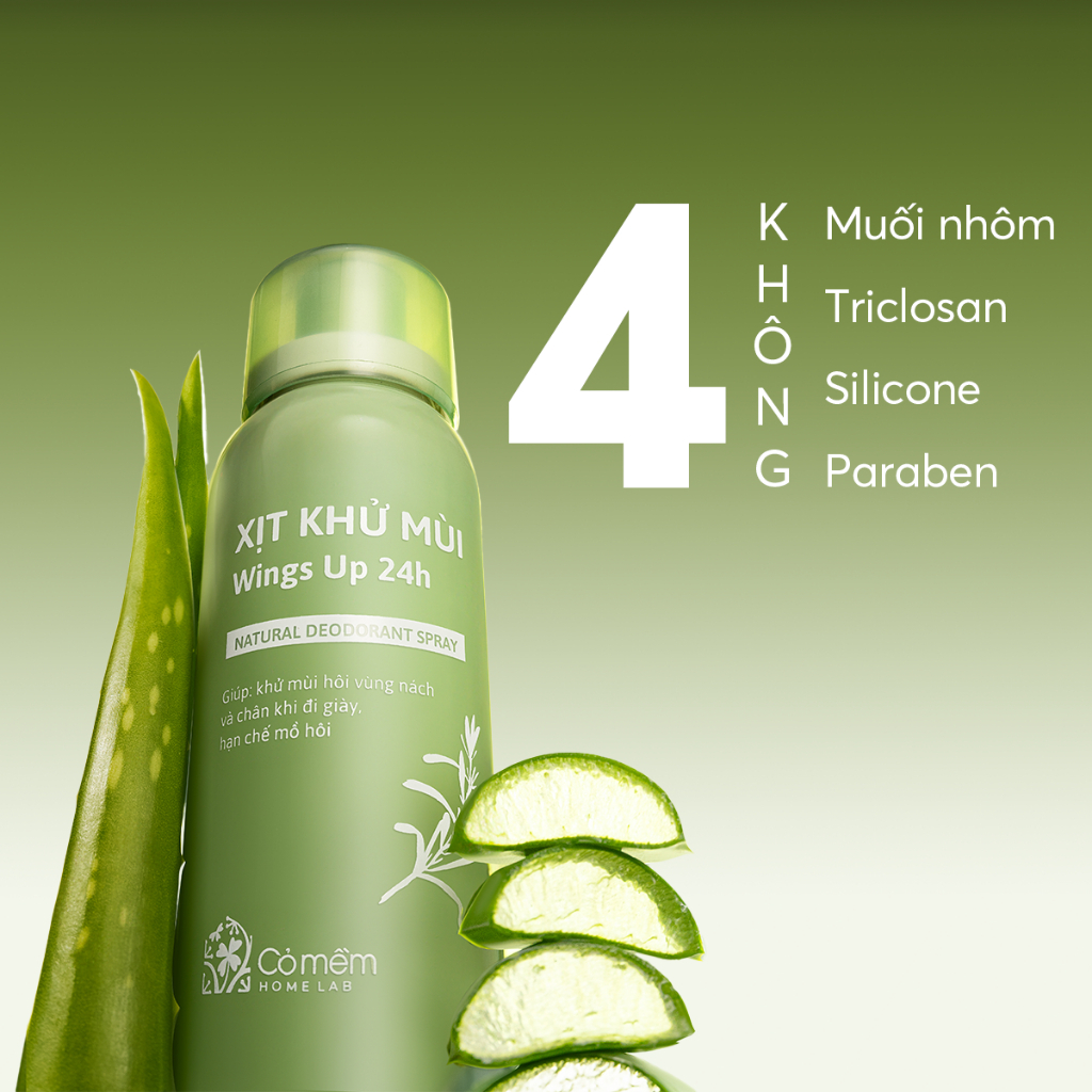 Mô tả Xịt Khử Mùi Wings Up 24h Khử Mùi Hôi Nách Hôi Chân Giảm Tiết Mồ Hôi Và Ngăn Ngừa Vi Khuẩn Gây Mùi Cỏ Mềm 100ml - 2