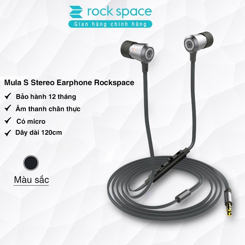 Mô tả Tai Nghe Nhét Tai Có Dây Rockspace Mula S jack cắm 3.5mm có mic nghe nhạc chơi game BH 12 tháng - 3