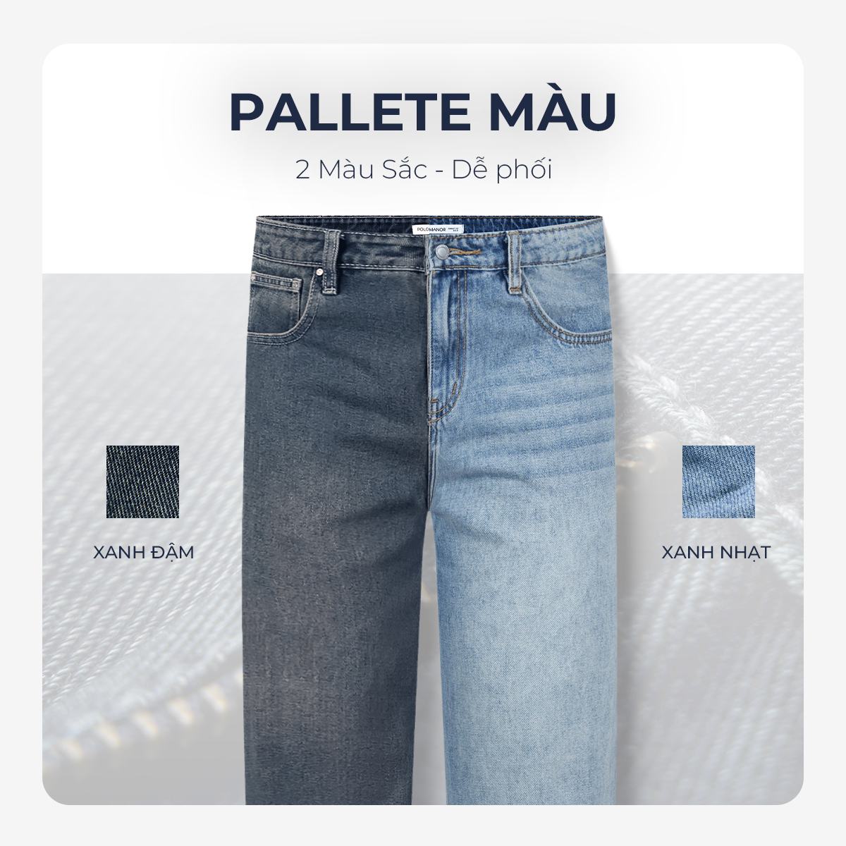 Mô tả Quần jean nam ống rộng POLOMANOR, BST THE REAL JEANS, form Straight thoải mái, dễ mặc dễ phối - 6