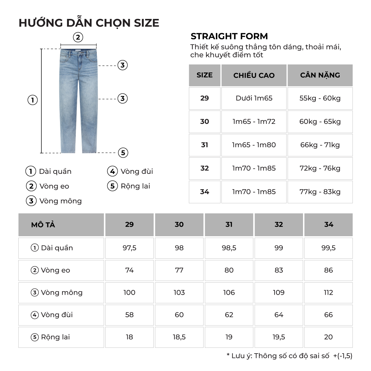 Mô tả Quần jean nam ống rộng POLOMANOR, BST THE REAL JEANS, form Straight thoải mái, dễ mặc dễ phối - 7