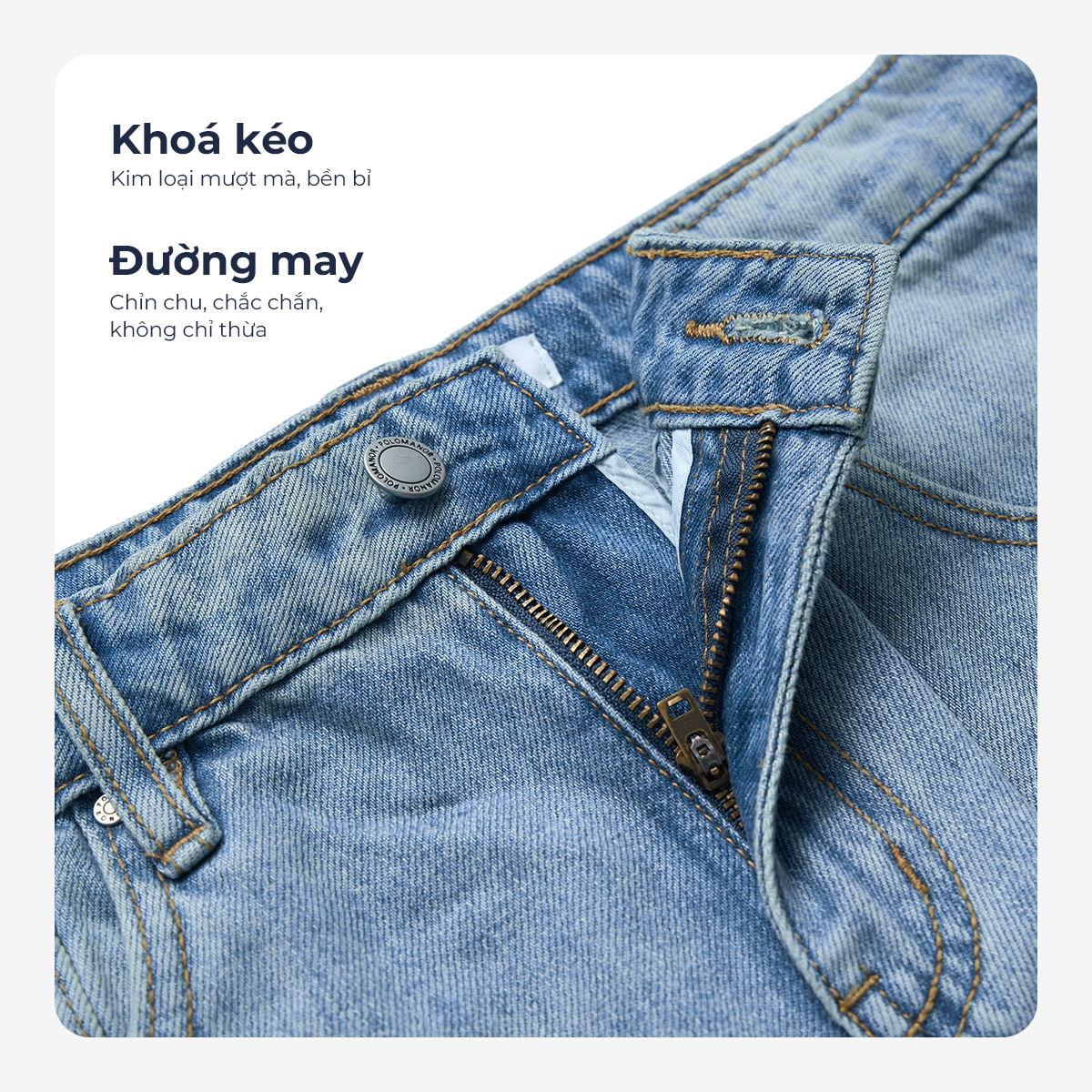 Mô tả Quần jean nam ống rộng POLOMANOR, BST THE REAL JEANS, form Straight thoải mái, dễ mặc dễ phối - 3