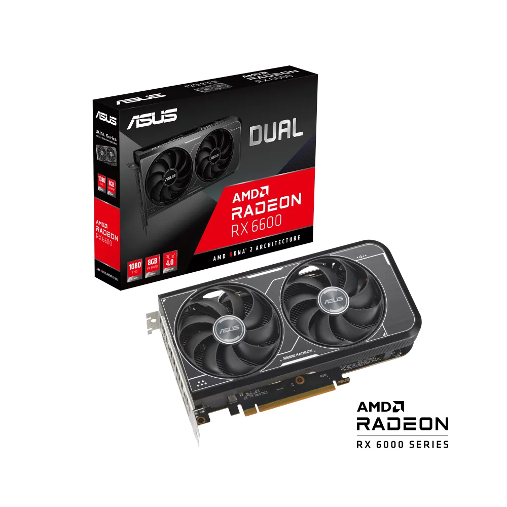 Mô tả Card màn hình ASUS Dual Radeon RX 6600 V3 8GB GDDR6 | DUAL-RX6600-8G-V3 | 128 bit | 500W - 1